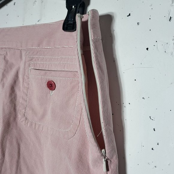 Talbots Womens Pink Stripe Midi Skirt Size 8 Career Office Summer Spring Career - Picture 5 of 11